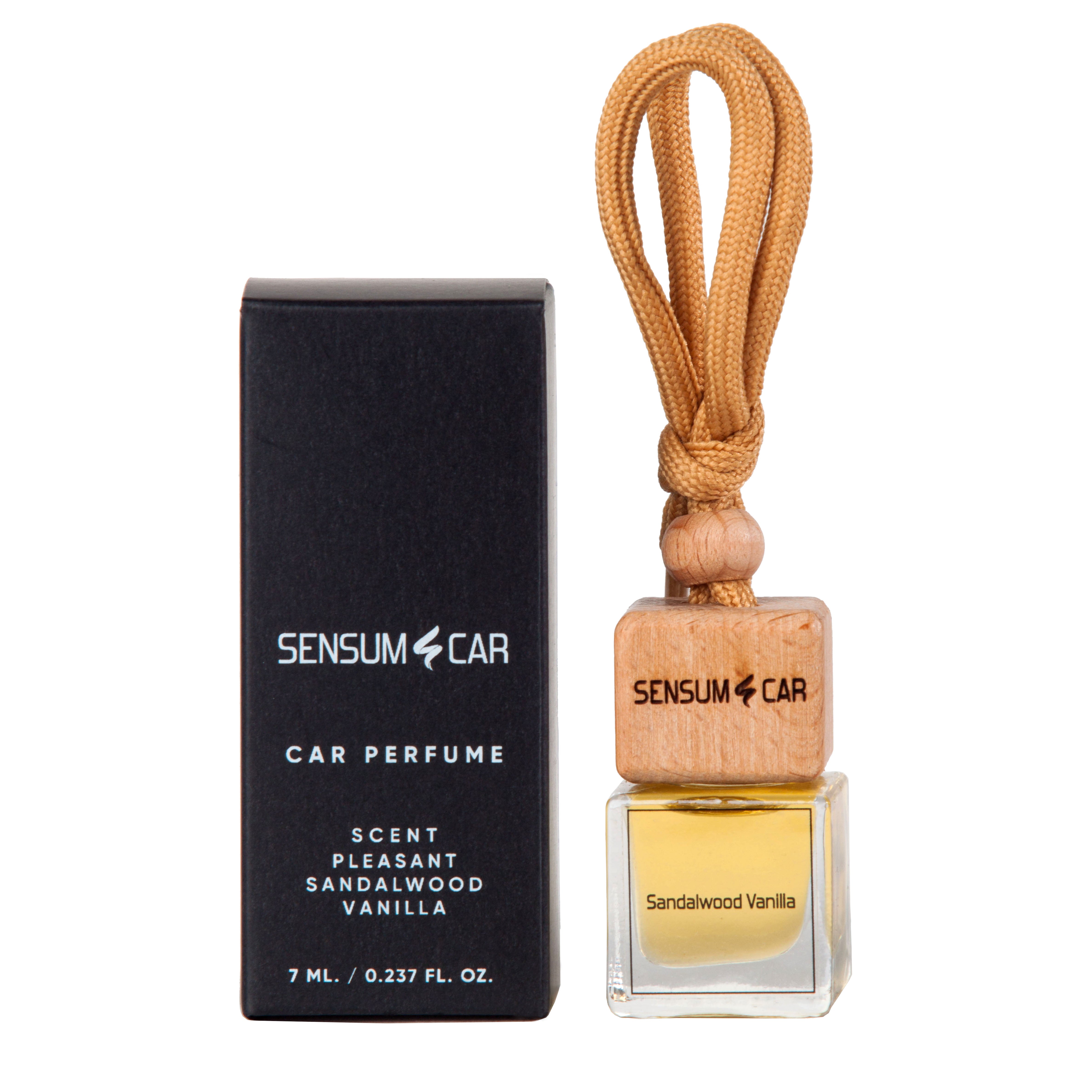 SENSUM CAR Luxury Perfume with hanging bottle - PLEASANT SANDALWOOD VANILLA